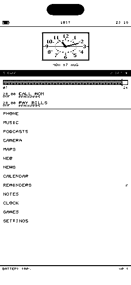 The 1bit launcher set in a lighter pixel face, showing the same rows at a different weight.